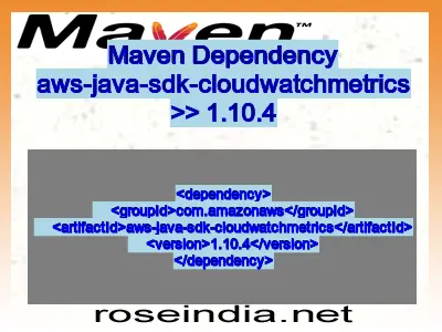 Maven dependency of aws-java-sdk-cloudwatchmetrics version 1.10.4