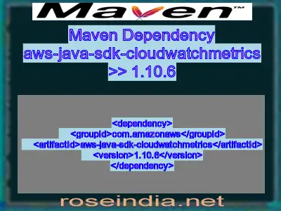 Maven dependency of aws-java-sdk-cloudwatchmetrics version 1.10.6