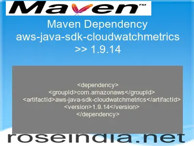 Maven dependency of aws-java-sdk-cloudwatchmetrics version 1.9.14