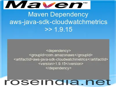 Maven dependency of aws-java-sdk-cloudwatchmetrics version 1.9.15