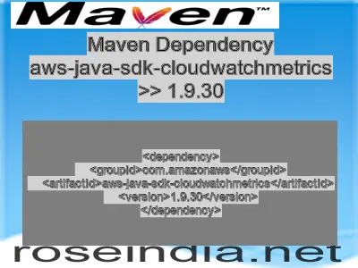 Maven dependency of aws-java-sdk-cloudwatchmetrics version 1.9.30