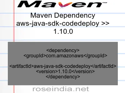 Maven dependency of aws-java-sdk-codedeploy version 1.10.0
