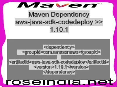 Maven dependency of aws-java-sdk-codedeploy version 1.10.1