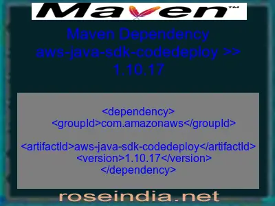 Maven dependency of aws-java-sdk-codedeploy version 1.10.17