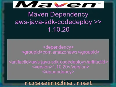 Maven dependency of aws-java-sdk-codedeploy version 1.10.20