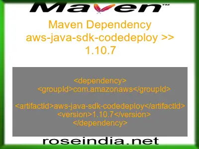Maven dependency of aws-java-sdk-codedeploy version 1.10.7