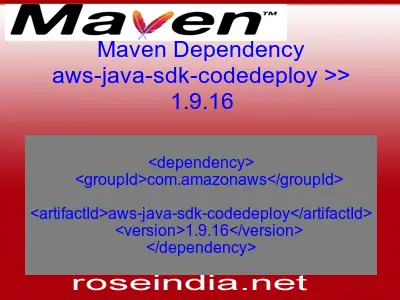 Maven dependency of aws-java-sdk-codedeploy version 1.9.16