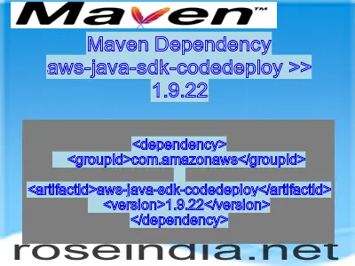 Maven dependency of aws-java-sdk-codedeploy version 1.9.22