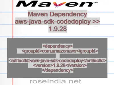 Maven dependency of aws-java-sdk-codedeploy version 1.9.28