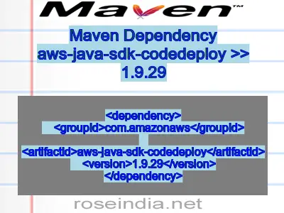 Maven dependency of aws-java-sdk-codedeploy version 1.9.29