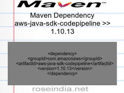 Maven dependency of aws-java-sdk-codepipeline version 1.10.13
