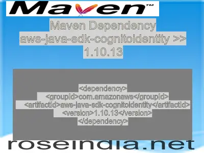 Maven dependency of aws-java-sdk-cognitoidentity version 1.10.13