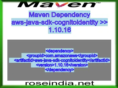 Maven dependency of aws-java-sdk-cognitoidentity version 1.10.16