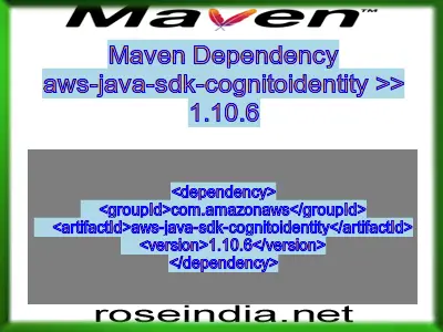Maven dependency of aws-java-sdk-cognitoidentity version 1.10.6