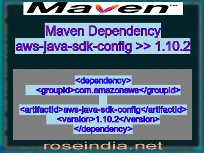 Maven dependency of aws-java-sdk-config version 1.10.2