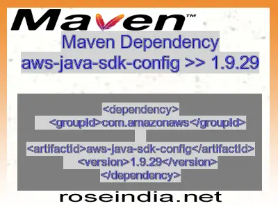 Maven dependency of aws-java-sdk-config version 1.9.29