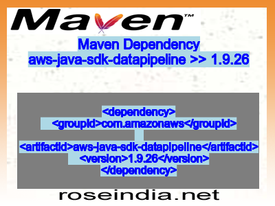 Maven dependency of aws-java-sdk-datapipeline version 1.9.26