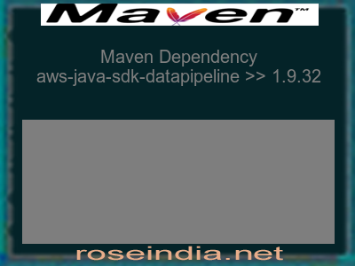 Maven dependency of aws-java-sdk-datapipeline version 1.9.32