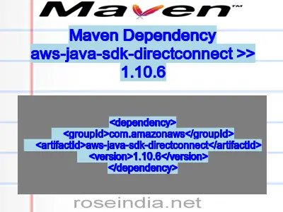Maven dependency of aws-java-sdk-directconnect version 1.10.6