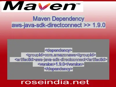 Maven dependency of aws-java-sdk-directconnect version 1.9.0