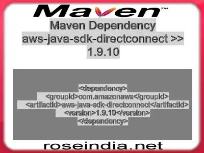 Maven dependency of aws-java-sdk-directconnect version 1.9.10