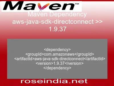 Maven dependency of aws-java-sdk-directconnect version 1.9.37