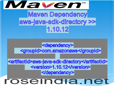 Maven dependency of aws-java-sdk-directory version 1.10.12