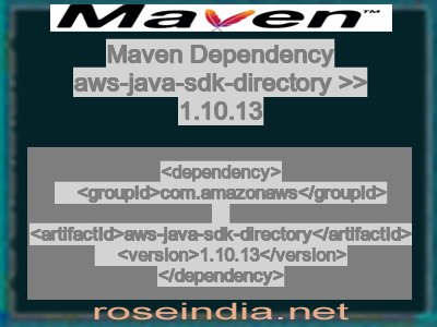 Maven dependency of aws-java-sdk-directory version 1.10.13