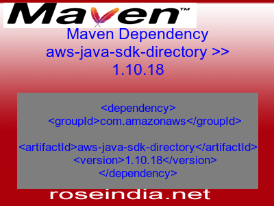 Maven dependency of aws-java-sdk-directory version 1.10.18