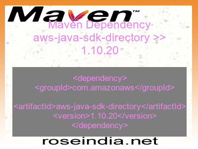 Maven dependency of aws-java-sdk-directory version 1.10.20