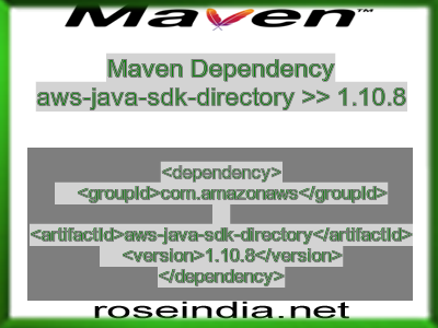 Maven dependency of aws-java-sdk-directory version 1.10.8