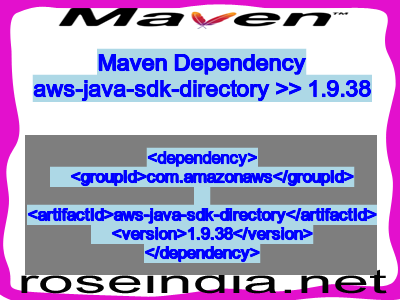 Maven dependency of aws-java-sdk-directory version 1.9.38