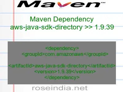 Maven dependency of aws-java-sdk-directory version 1.9.39