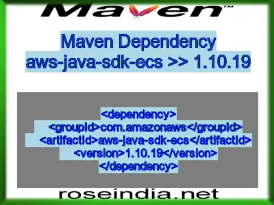 Maven dependency of aws-java-sdk-ecs version 1.10.19