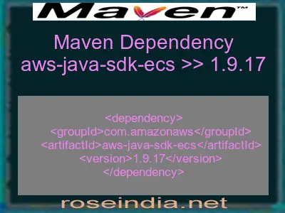 Maven dependency of aws-java-sdk-ecs version 1.9.17