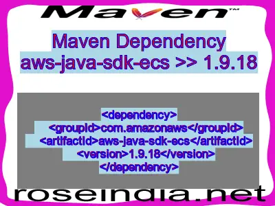 Maven dependency of aws-java-sdk-ecs version 1.9.18