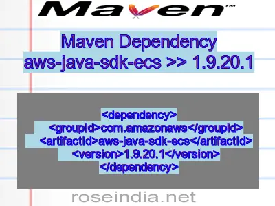 Maven dependency of aws-java-sdk-ecs version 1.9.20.1