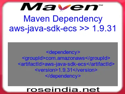 Maven dependency of aws-java-sdk-ecs version 1.9.31