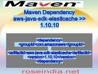 Maven dependency of aws-java-sdk-elasticache version 1.10.10