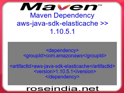 Maven dependency of aws-java-sdk-elasticache version 1.10.5.1