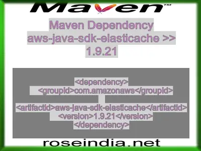 Maven dependency of aws-java-sdk-elasticache version 1.9.21