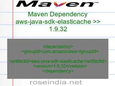 Maven dependency of aws-java-sdk-elasticache version 1.9.32