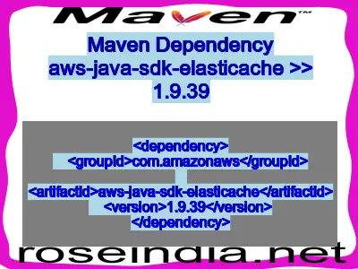 Maven dependency of aws-java-sdk-elasticache version 1.9.39