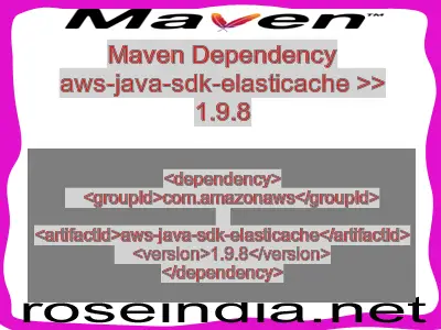 Maven dependency of aws-java-sdk-elasticache version 1.9.8