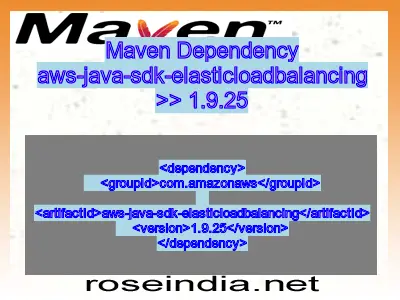 Maven dependency of aws-java-sdk-elasticloadbalancing version 1.9.25