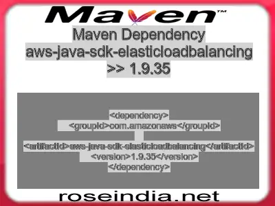 Maven dependency of aws-java-sdk-elasticloadbalancing version 1.9.35