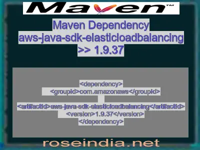 Maven dependency of aws-java-sdk-elasticloadbalancing version 1.9.37