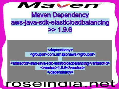 Maven dependency of aws-java-sdk-elasticloadbalancing version 1.9.6