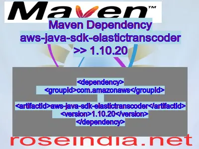 Maven dependency of aws-java-sdk-elastictranscoder version 1.10.20