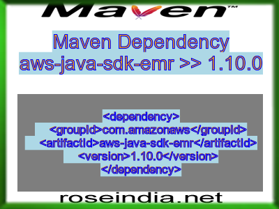 Maven dependency of aws-java-sdk-emr version 1.10.0